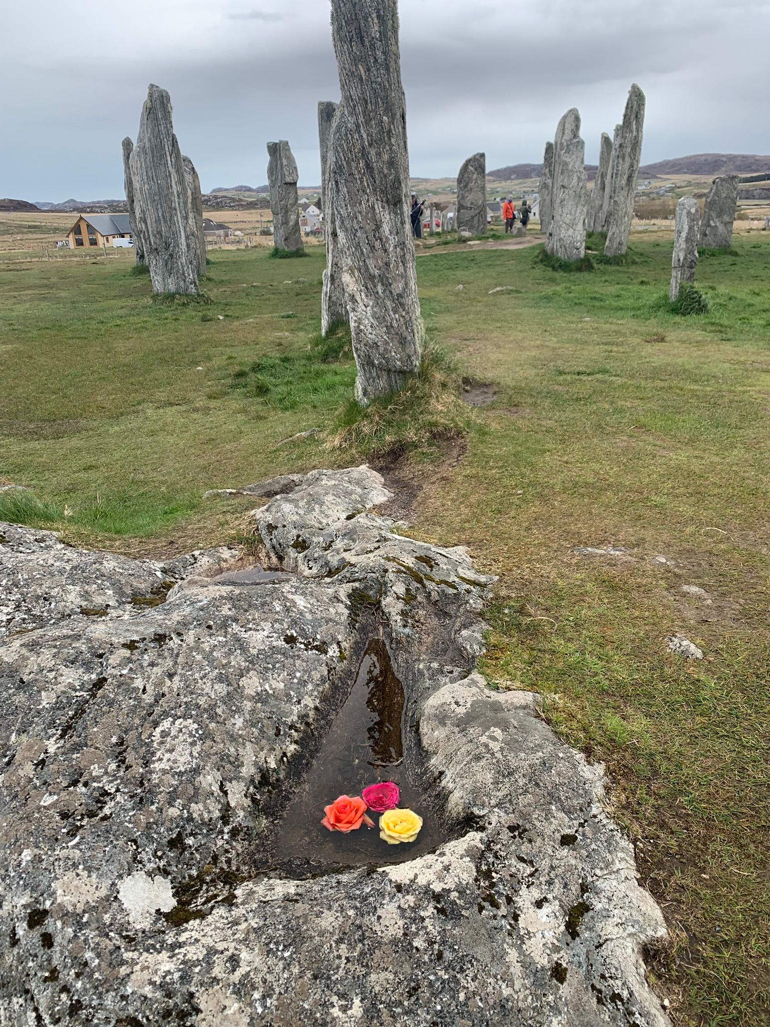 Beltane offerings at the Callanish standing stones in Scotland